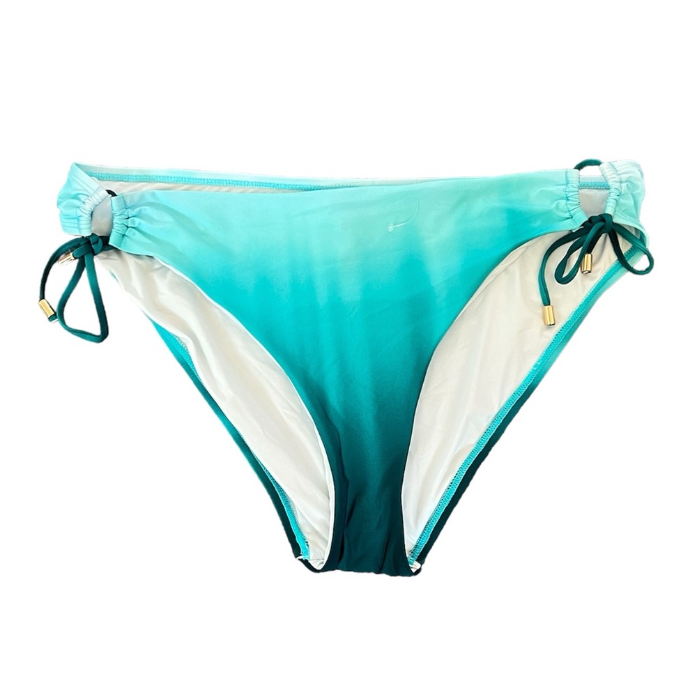 La Blanca Slice Adjustable Loop Hipster Bikini Bottoms Women's Size 16 Turquoise